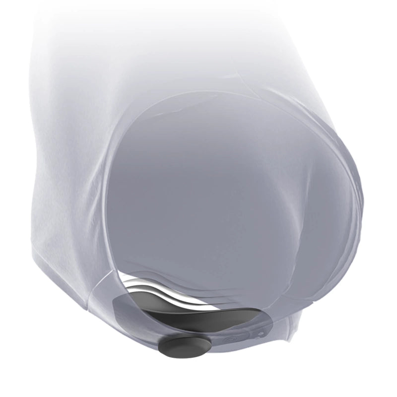 Black&Silver Panty Model - Silikonowe Majtki Wibrujące z Pilotem, Czarny