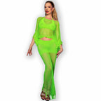Chilirose CR 4666 Komplet 3-częściowy Top i Spodnica Zielony S/M