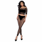 Chilirose CR 4647 Komplet Bezszwowy Top i Legginsy Czarny S/M