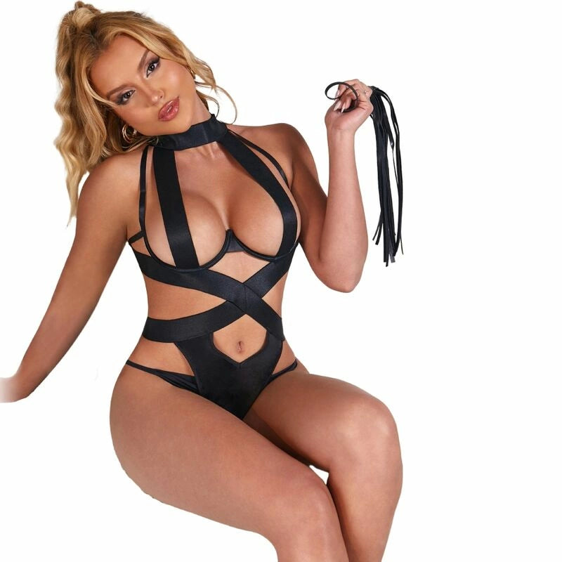 Subblime Body Halter z Uprzężą Czarny S/M - Elegancki Design i Komfort