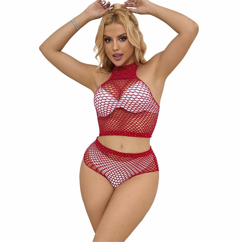 Subblime 952402 Komplet siateczkowy z rożowymi zdobieniami One Size