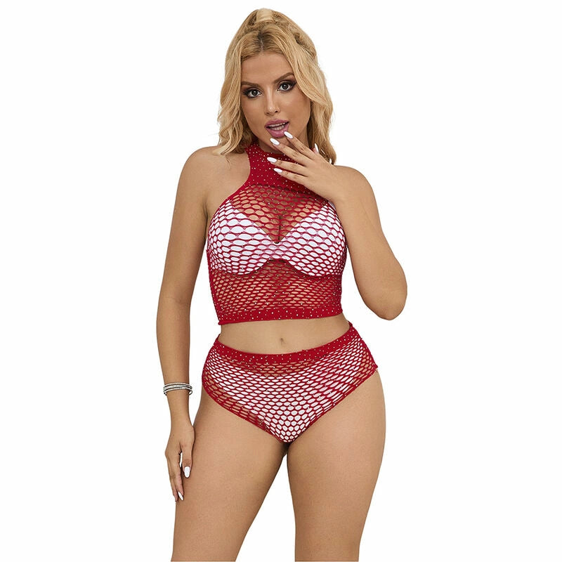 Subblime 952402 Komplet siateczkowy z rożowymi zdobieniami One Size