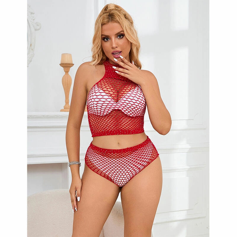 Subblime 952402 Komplet siateczkowy z rożowymi zdobieniami One Size