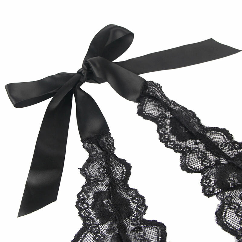 Subblime Body z falbankami czarne L/XL - elegancka bielizna damska
