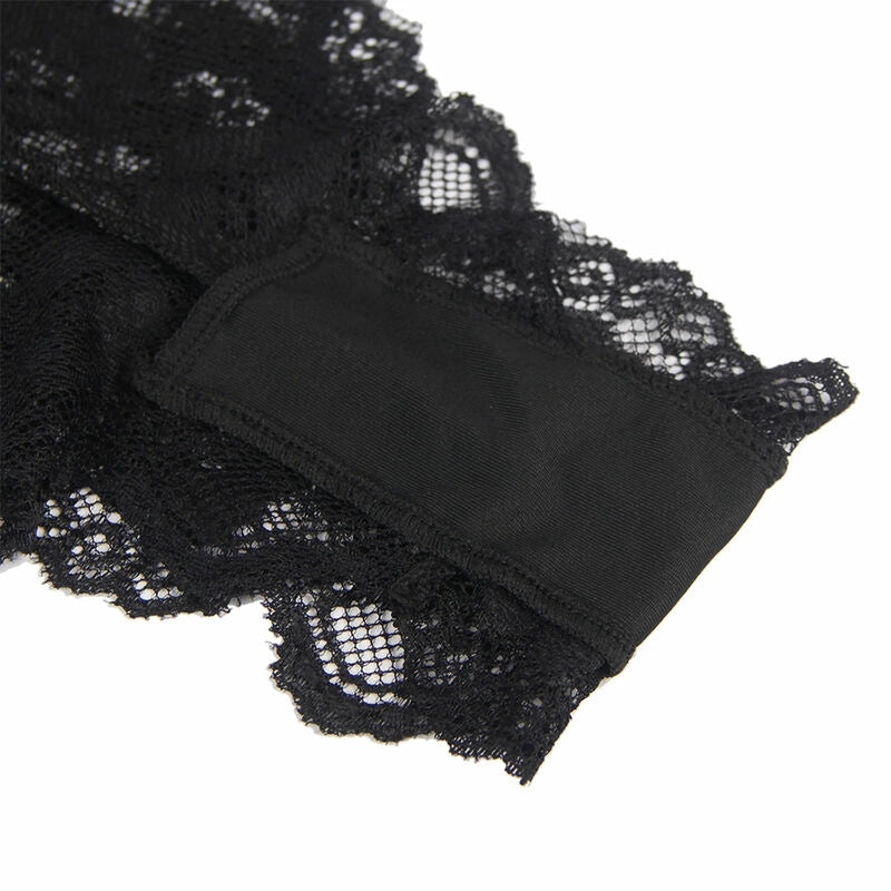 Subblime Body z falbankami czarne L/XL - elegancka bielizna damska