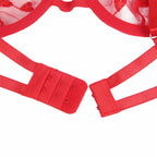 Subblime 954338 Komplet Bielizny Serduszka L/XL Czerwony - Biustonosz, Stringi, Pas