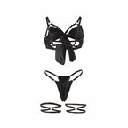 SUBBLIME 955199 Komplet bielizny z regulowaną kokardą czarny S/M