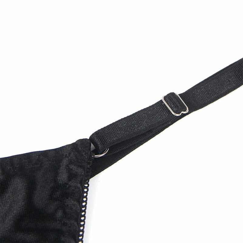 SUBBLIME 955199 Komplet bielizny z regulowaną kokardą czarny S/M