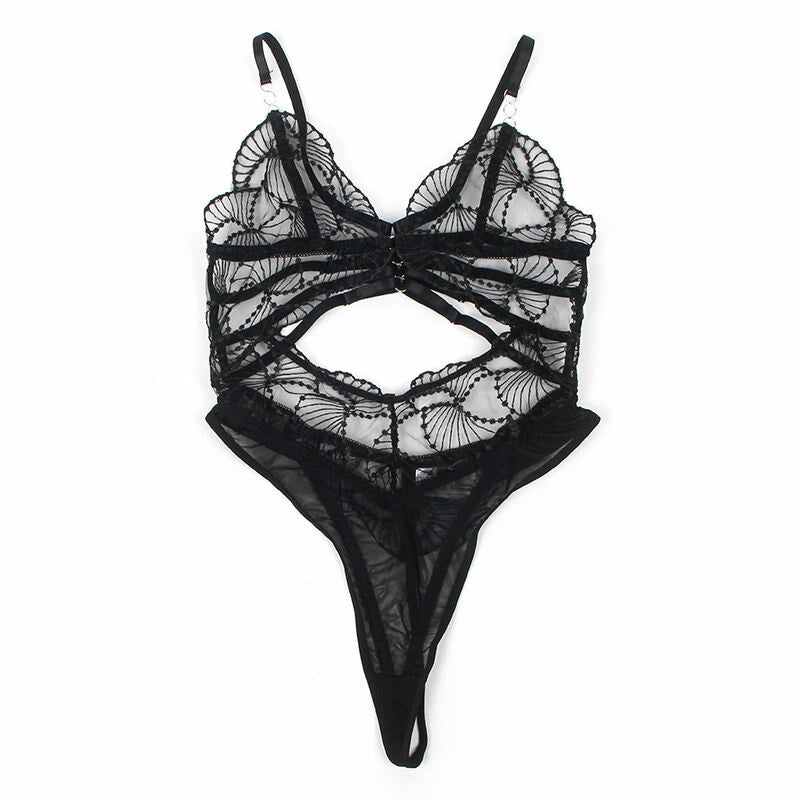 SUBBLIME Body Koronkowe Przeźroczyste Czarny L/XL Elegancki Design
