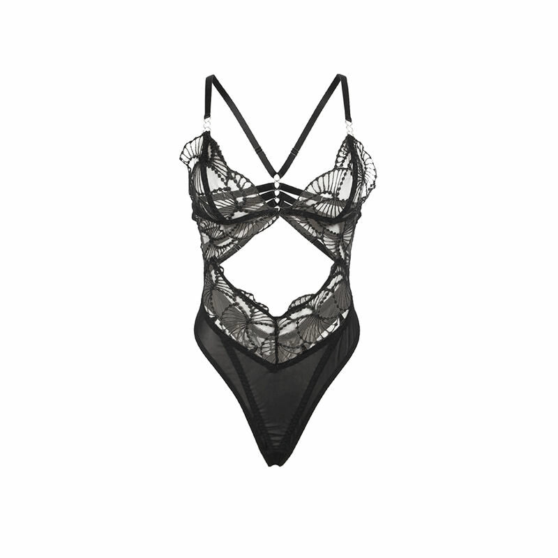SUBBLIME Body Koronkowe Przeźroczyste Czarny L/XL Elegancki Design