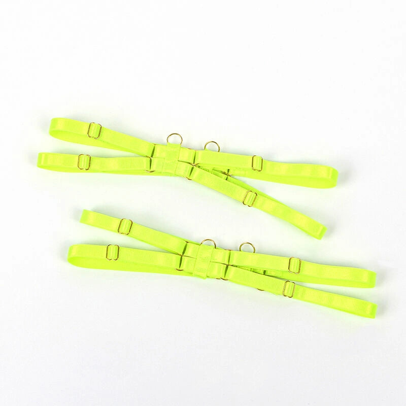 SUBBLIME 955274 Komplet bielizny z naszyjnikiem fluorescencyjny zielony S/M