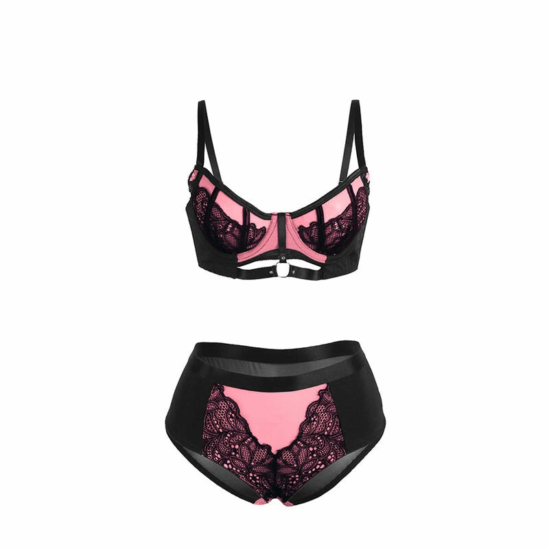 SUBBLIME 955588 Komplet Pink Skora Lakierowana Siateczka L/XL