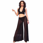 Chilirose CR 4857 Komplet damski top i spodnie czarny rozmiar S