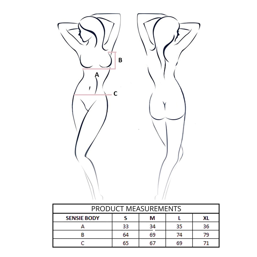 Passion Sensie Body Satynowe Burgund S/M - Elegancja i Komfort
