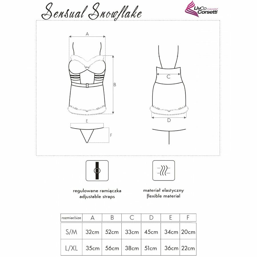 Livco Corsetti Fashion LC 90603 Świąteczny Komplet 3-częściowy S/M