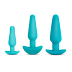 b-Vibe Anal Training & Education Set Blue - Kompletny zestaw edukacyjny, silikon