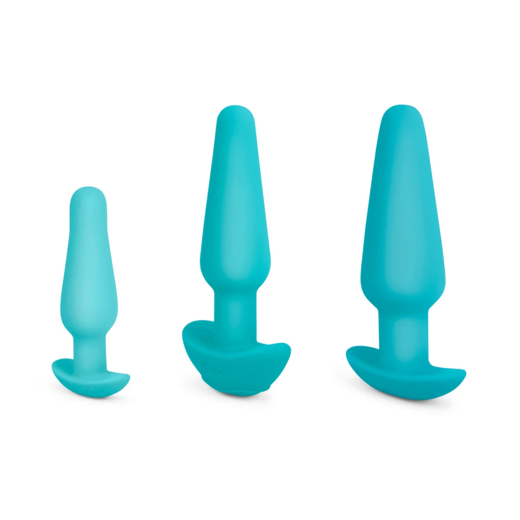 b-Vibe Anal Training & Education Set Blue - Kompletny zestaw edukacyjny, silikon