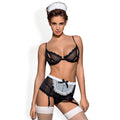 Obsessive Maidme Set S/M - komplet przebranie pokojowki, 5 elementow