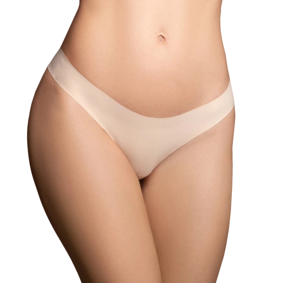 Bye Bra Invisible Brazilian majtki bezszwowe Nude + Black XXL 2 szt.