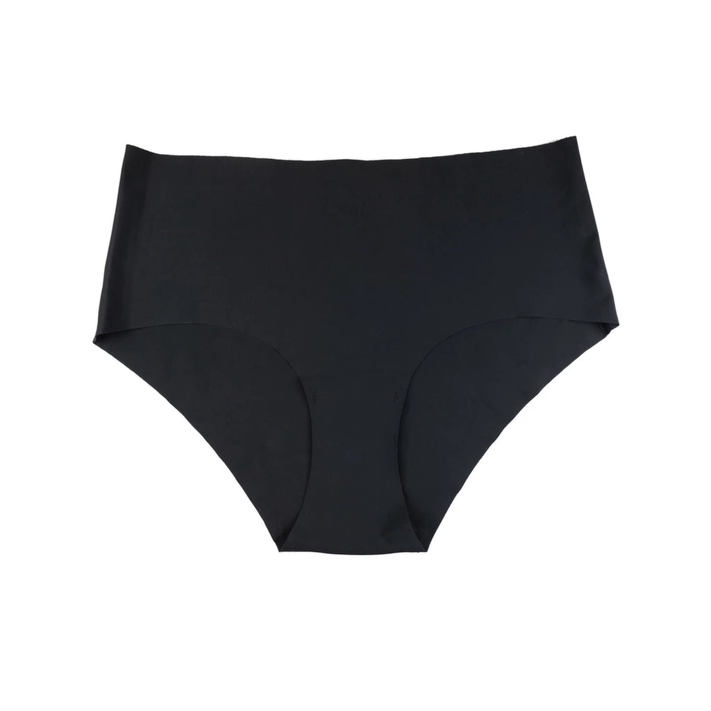 Bye Bra Invisible High Brief Nude + Black XXL - Bezszwowe majtki 2-pak