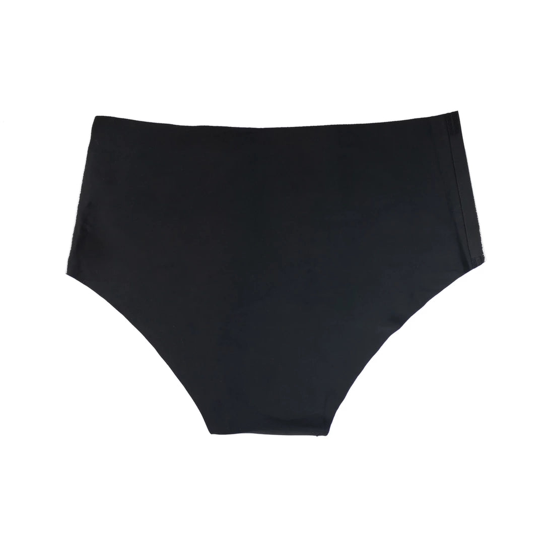 Bye Bra Invisible High Brief Nude + Black XXL - Bezszwowe majtki 2-pak
