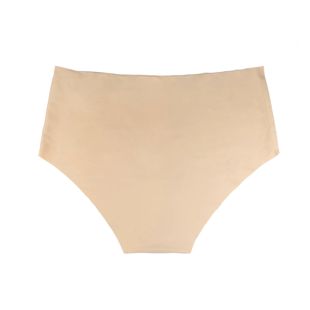 Bye Bra Invisible High Brief Nude + Black XXL - Bezszwowe majtki 2-pak