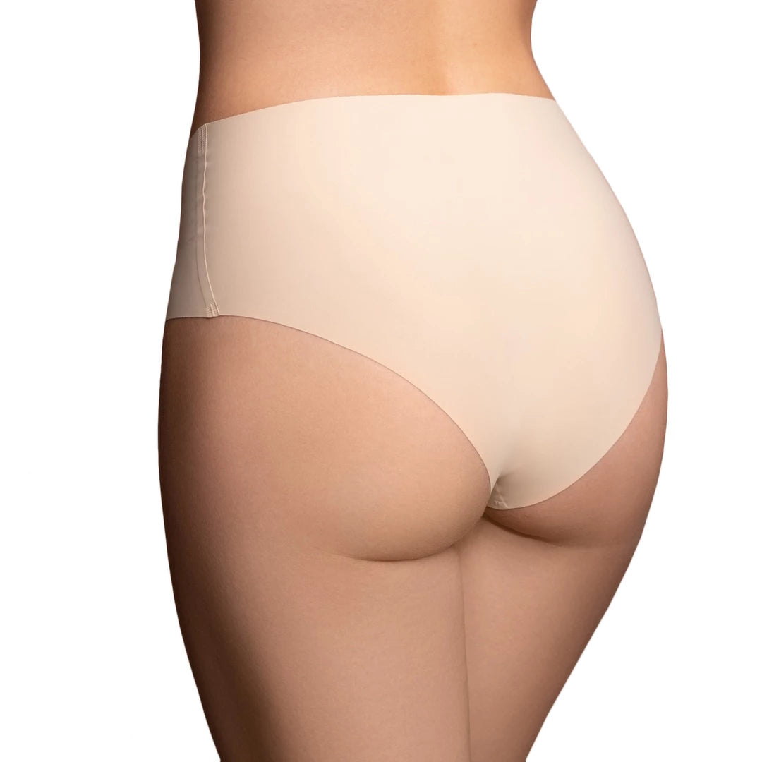 Bye Bra Invisible High Brief Nude + Black XXL - Bezszwowe majtki 2-pak