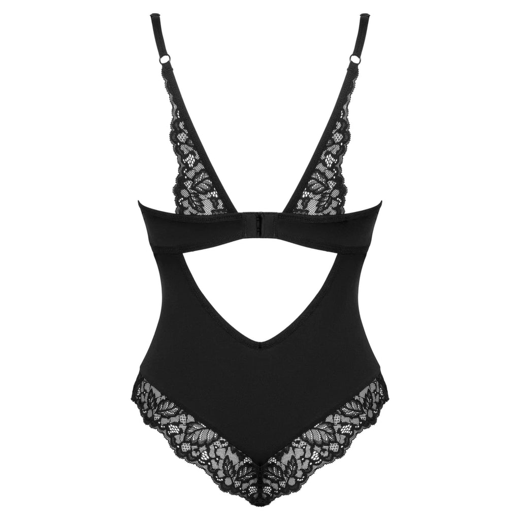 Obsessive Bellastia Body czarne XS/S - regulowane, z koronką