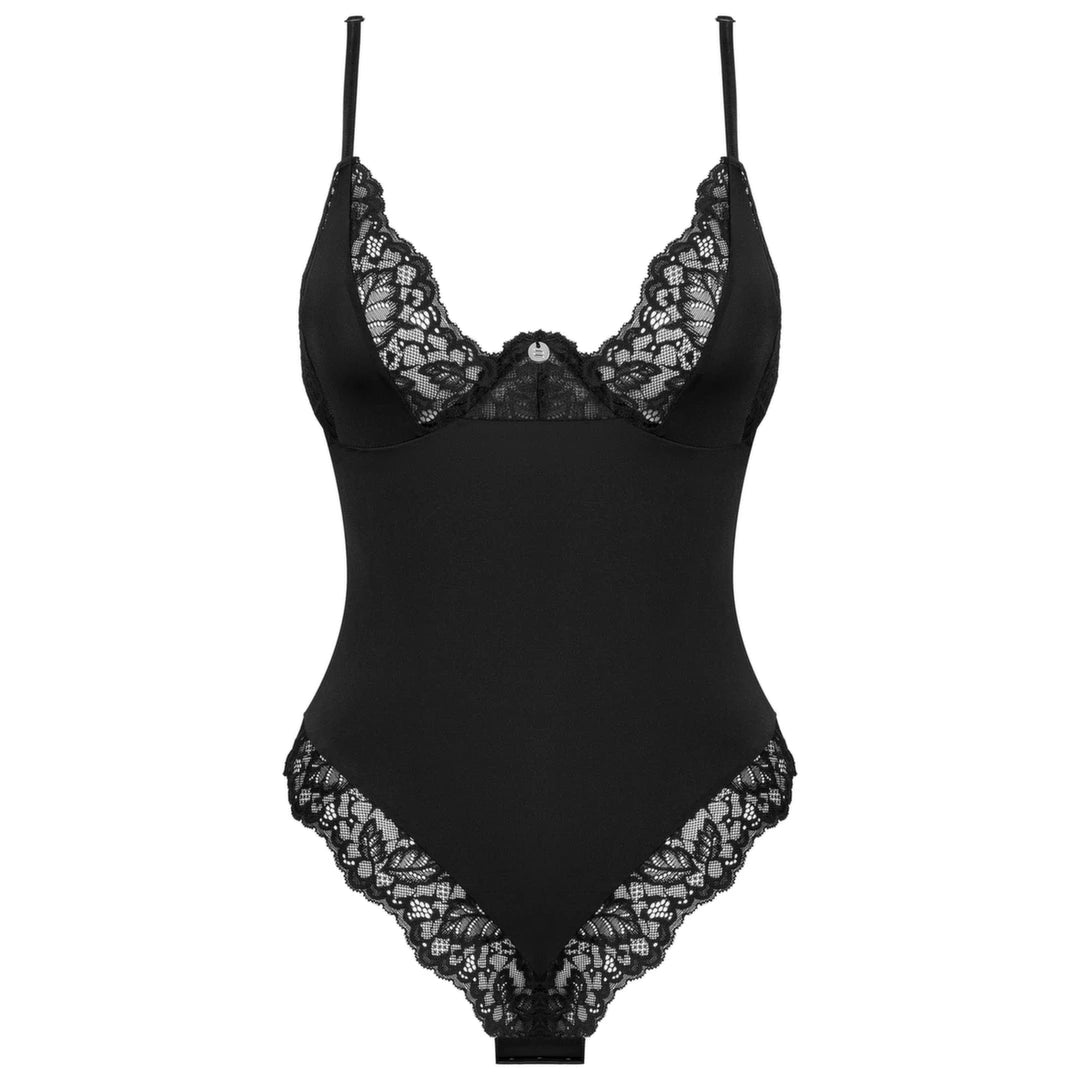 Obsessive Bellastia Body czarne XS/S - regulowane, z koronką