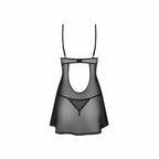 Obsessive Euridia Chemise Black - Komplet Halka i Stringi z Regulacją M/L