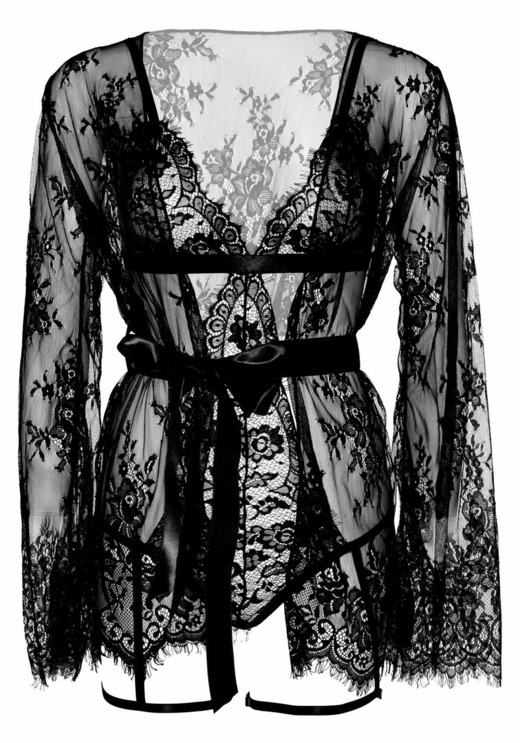 Leg Avenue All Romance komplet z koronką i elegancką marynarką, czarny