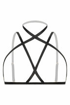 Strappy Fia Harness Bralette czarny - regulowany biustonosz z paskow