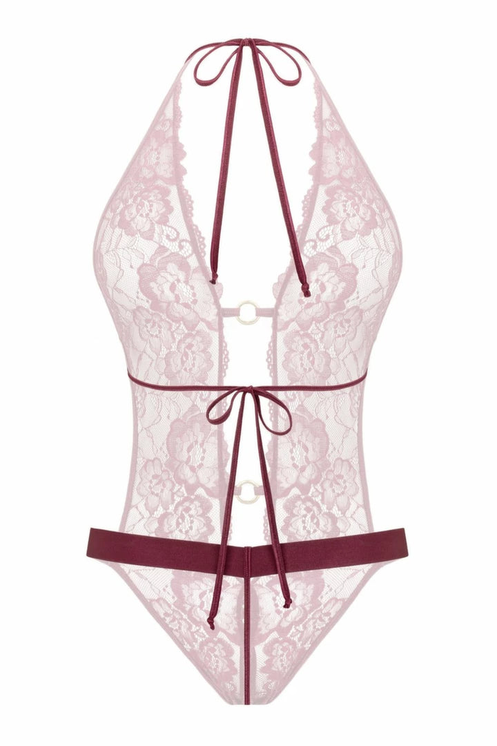 Christine Body Basic Instinct koronkowy z ozdobnymi detalami złota L/XL