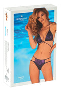Obsessive Balitta Bikini połyskujący fiolet M - komfortowy top i majtki