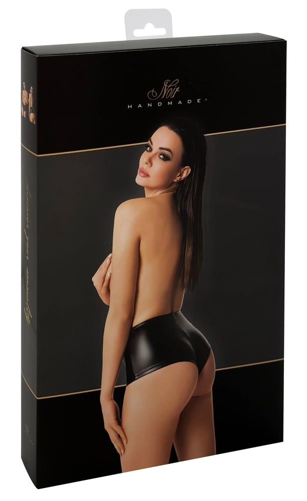 Noir Orgia Mysteria majtki wysokie czarne XL powerwet look