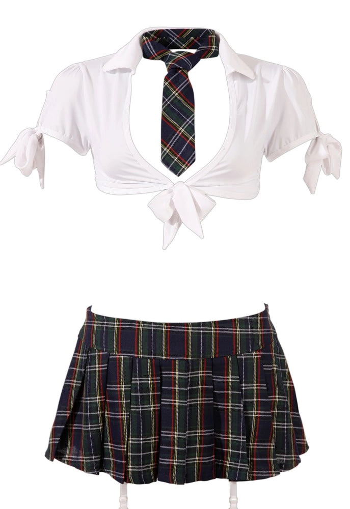 Cottelli Costumes zestaw szkolny damski M - top, spodniczka, majtki