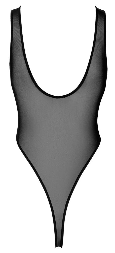 Noir Body Powernet Czarne XL - Połprzezroczysty, Wycięty Kroj