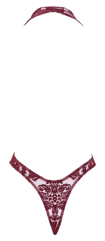 Noir Handmade Body Kink Royal czerwień welurowy wzor S