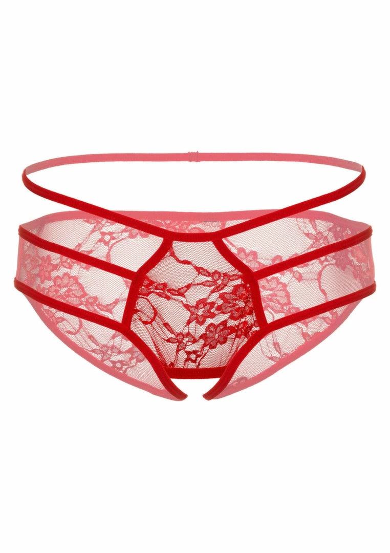 Jade bikini z wycięciem, koronkowe, ozdobne paski, S/M & L/XL