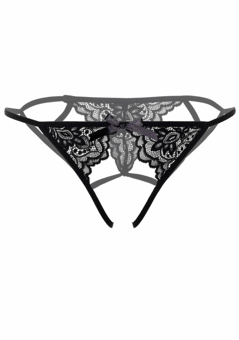 Inez Strappy Bikini z Koronką i Odsłoniętym Krokiem S/M L/XL