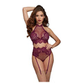 Dreamgirl komplet topu i rajstop do pasa, rozmiar XL, czarny