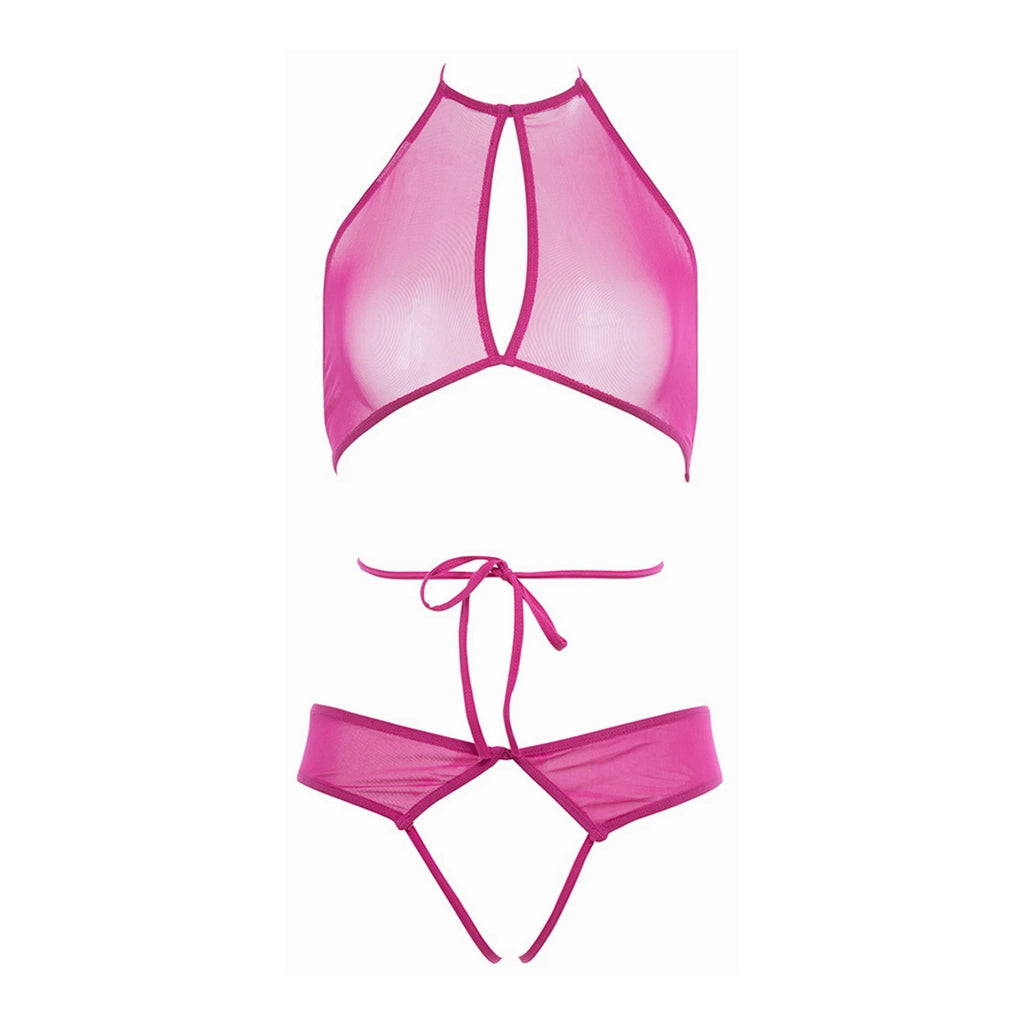 Allure komplet top i majtki L/XL z koronkowymi detalami czarny