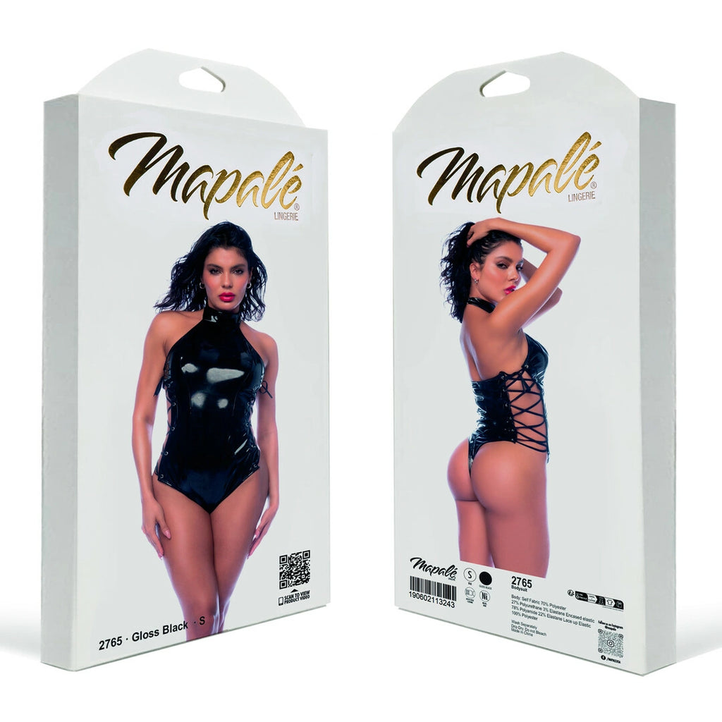 Noir Handmade F217 Body z Wiązaniem Halter S Czarny Połysk