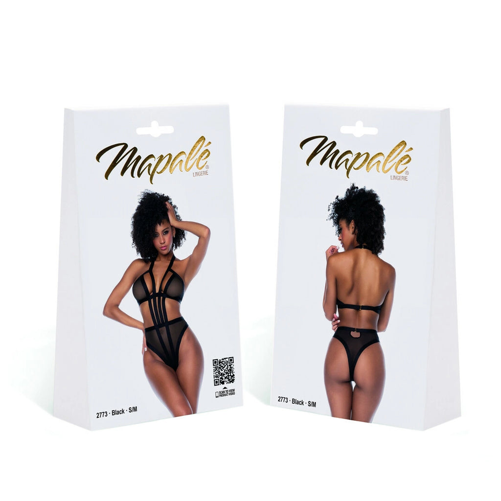 Mapale Pretty Little Rocker Body Siateczkowy Halter S/M Czarny