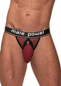Male Power Cock Pit Net Elastyczne Majtki z Kieszenią i Otwartym Tyłem L