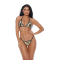 Forplay Sea Me Shine L dwustronny bikini z cekinami srebrny