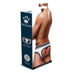 Prowler Brief XS - majtki na paskach, otwarty tył, czarno-białe