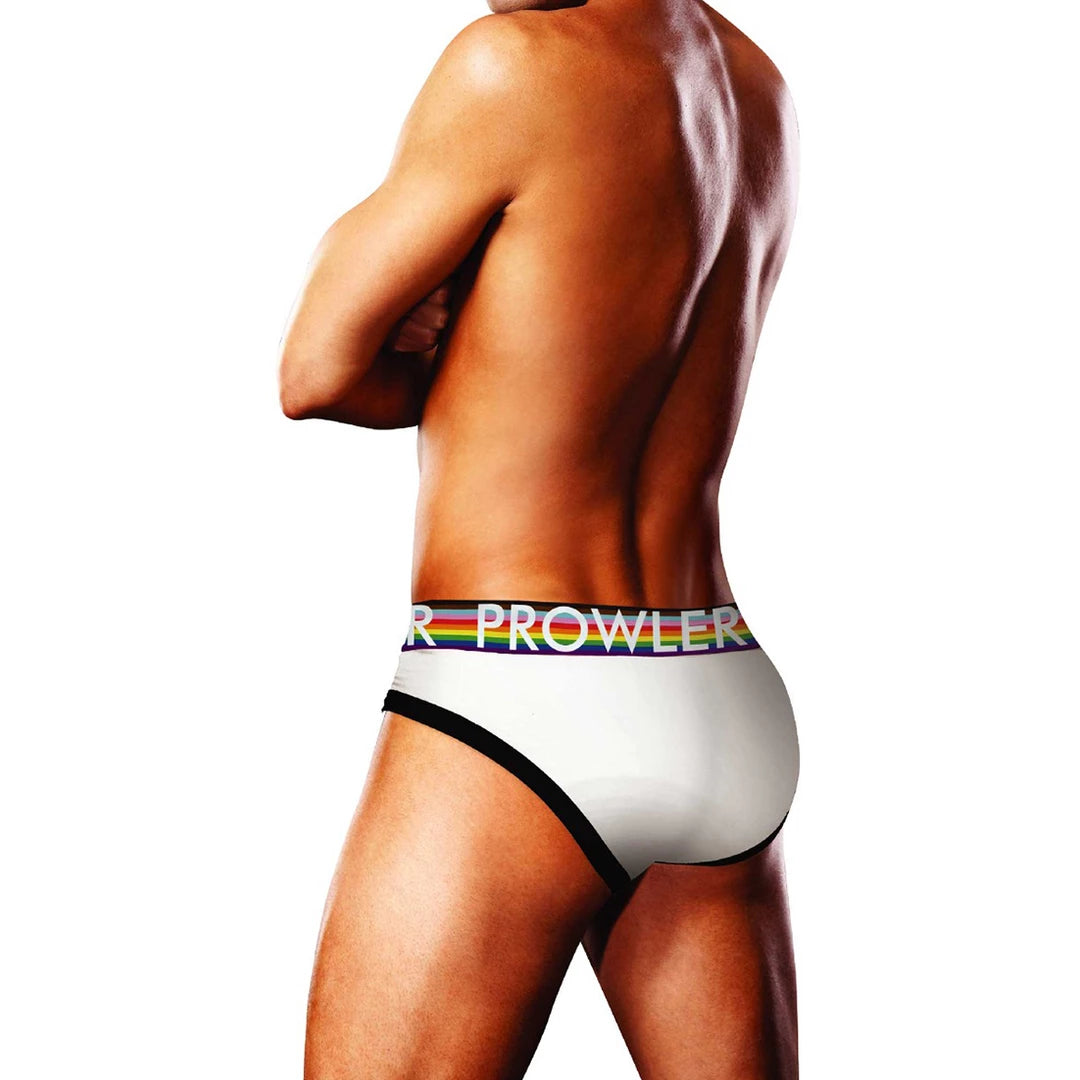 Prowler PAW BRIEF XL - Majtki męskie białe, tęczowy pas, rozmiar XL