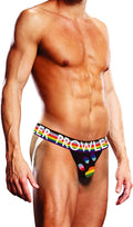 Prowler Jockstrap Majtki męskie PAW S czarne z paskami Pride