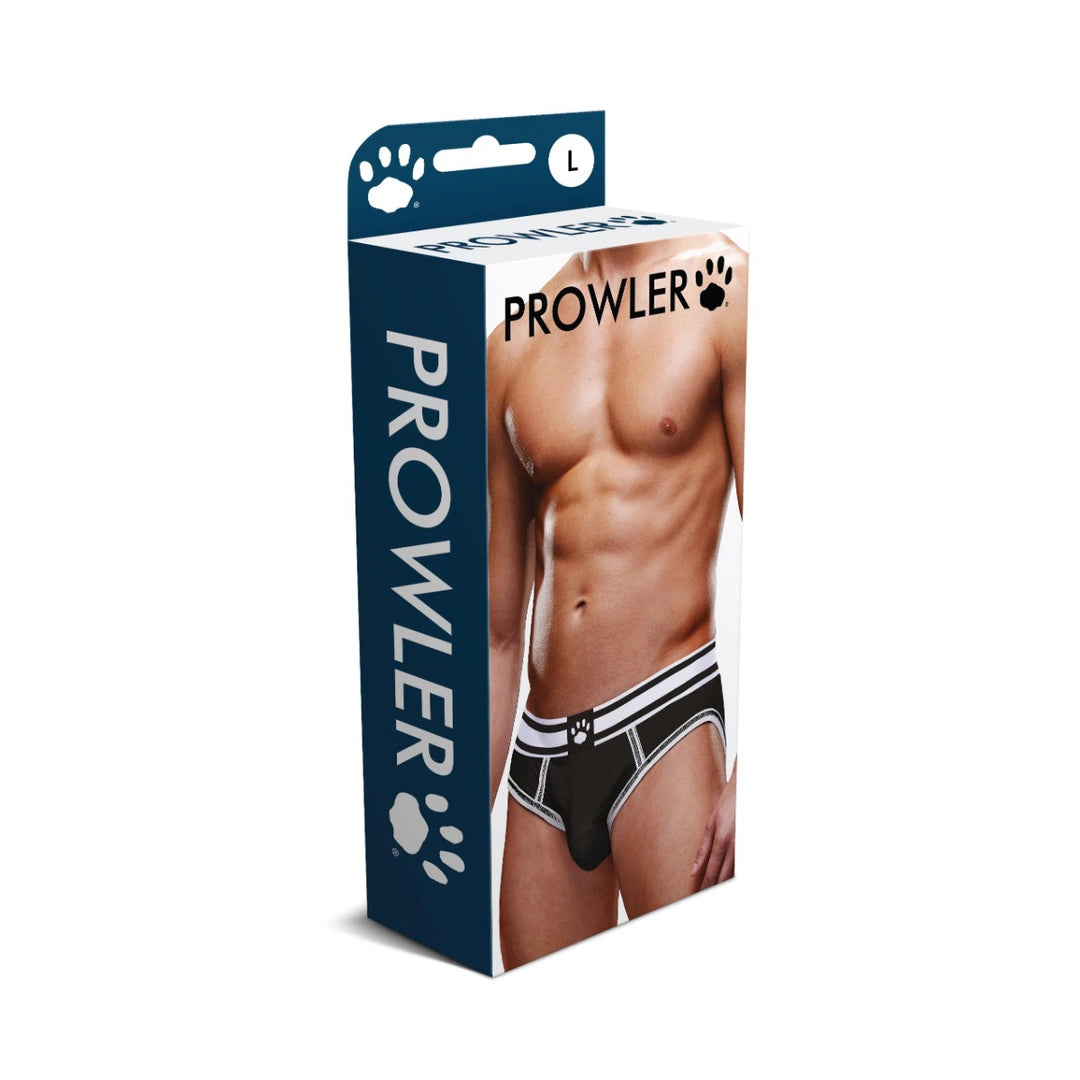 Prowler Majtki na paskach XL czarny-biały, otwarty tył, logo